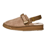 SNUG CLOG BOA TAN COW SUEDE AND RUBBER SLIPPERS FROM SHAKA