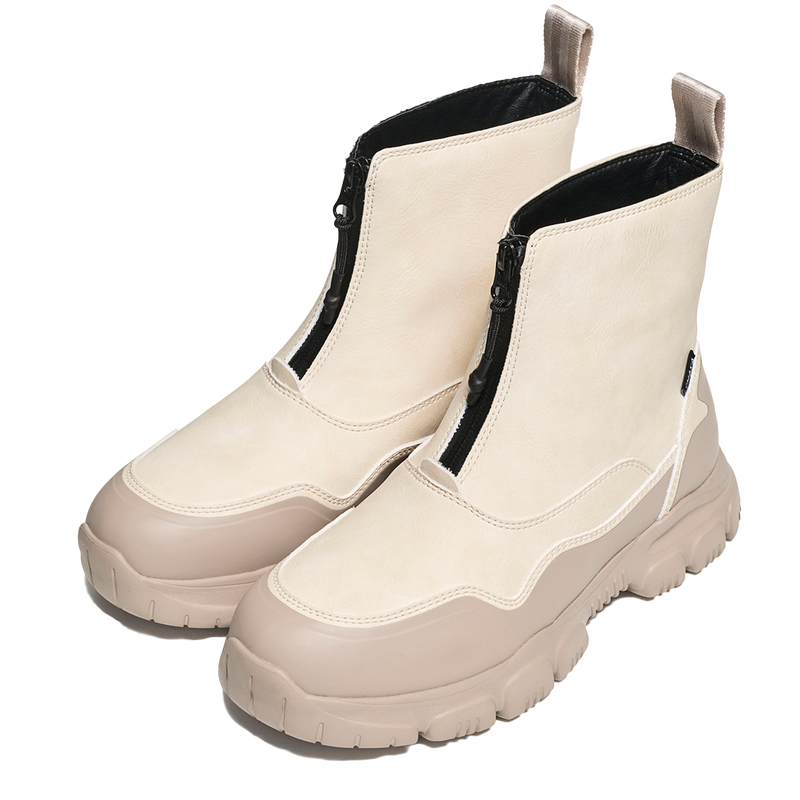 TREK ZIP BOOITE AT LINEN TAUPE SYNTHETIC LEATHER AND RUBBER BOOTS FROM SHAKA