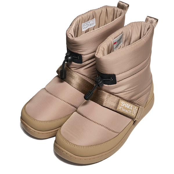 SCHLAF CAMP BOOTIE TAUPE POLYESTER AND RUBBER BOOTS FROM SHAKA