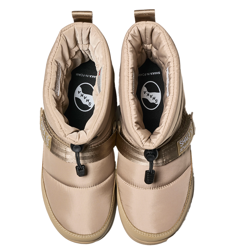 SCHLAF CAMP BOOTIE TAUPE POLYESTER AND RUBBER BOOTS FROM SHAKA