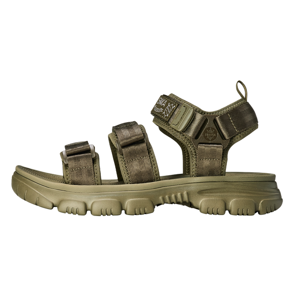NEO BUNGY AT ARMY GREEN NYLON AND RUBBER SANDALS FROM SHAKA
