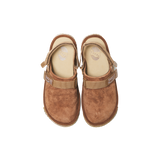 SNUG CLOG BOA BROWN COWHIDE AND RUBBER SLIPPERS FROM SHAKA