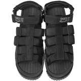 RALLY BLACK RECYCLED PET AND RUBBER SANDALS FROM SHAKA